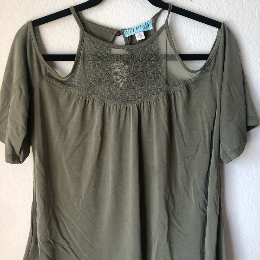Olive green top